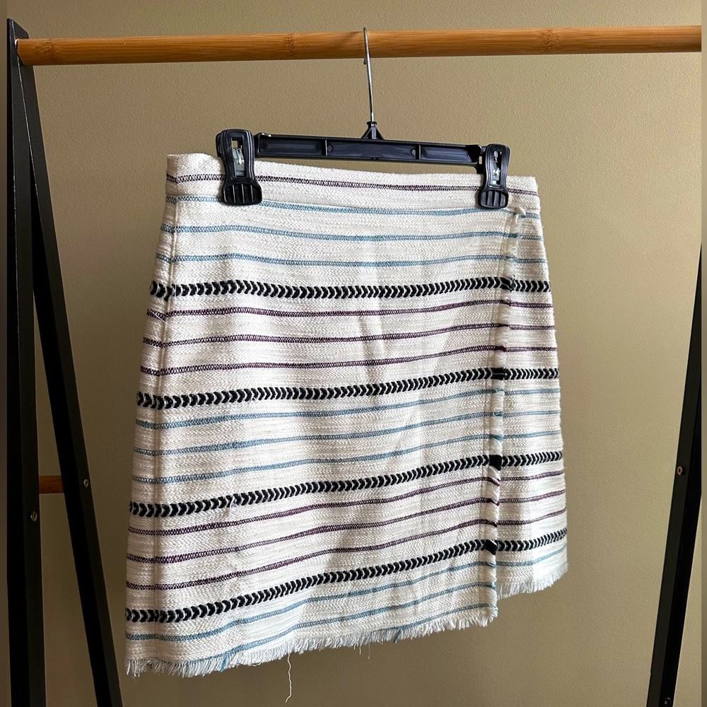 Ann Taylor LOFT Skirt, White, Blue, Black, Purple, Size 4